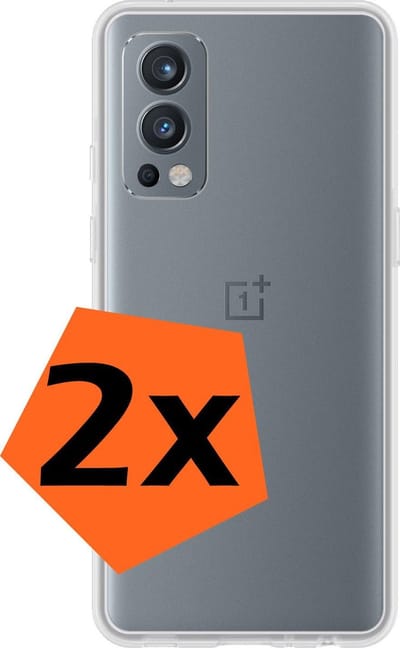 Hoes - 2 Stuks - Geschikt voor OnePlus Nord 2 - Sterk & Shockproof - Case Siliconen - Back Cover - Telefoon Hoes - Transparant