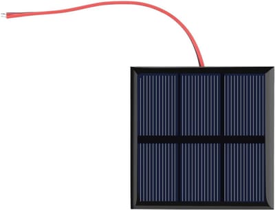 Mini Zonnepaneel - Draagbare Energie - Hobby Projecten - Hoge Conversie - 70x70mm - Zwart