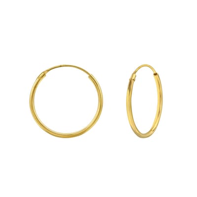 Montebello Oorbellen Alina XL - 925 Zilver Verguld - 1,2mm - ∅18mm
