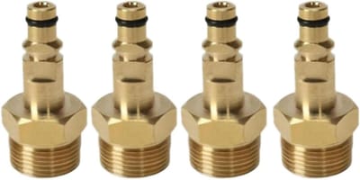 Hogedrukreiniger Adapter - Slang Koppeling - Drukpijp Aansluiten - Snelle Connector - M22 Draad - Goud