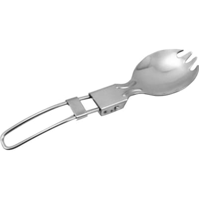 Cuillère-fourchette pliable en acier inoxydable, cuillère et fourchette réutilisables, fourchette-fourchette pliante tout-en-un pour le camping, la randonnée, le pique-nique, la randonnée gray