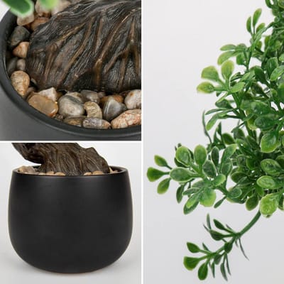 Kunstmatige Bonsai Plant in Keramische Pot van 25 cm, Perfecte Decoratie voor Woonkamer, Slaapkamer en Badkamer, Ideaal voor Vensterbank en Interieurstyling