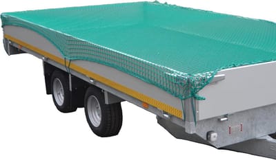 Premium aanhangernet - maasnet - 670x250 cm - inclusief elastiek rondom - UV bestendig