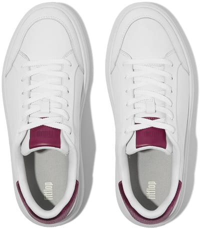 FitFlop FitFlop Rtg Sequin-Backtab Leather Sneakers WIT - Maat 37