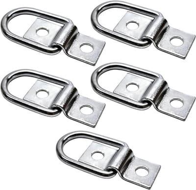 Ankerringen Set - Tie Down Ringen - Vastzetten Lading - Gegalvaniseerd Staal - 5 stuks - Zilverkleurig