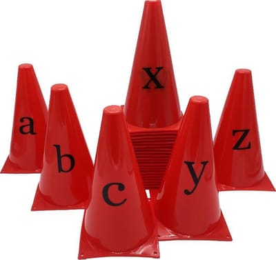 Pionnen Set Alfabet - 26 delig - A t/m Z ROOD