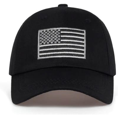 Unisex Grijze Amerikaanse Vlag Borduurwerk Baseballpetten Lente en Herfst Buiten Verstelbaar Casual Petten Zonbescherming Pet gray