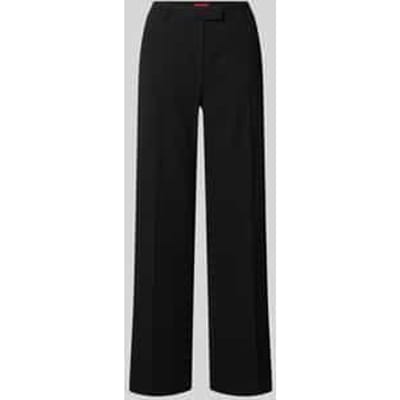 straight fit broek met bandplooien