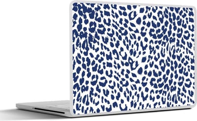 Laptop sticker - 11.6 inch - Panterprint - Blauw - Vlekken - 30x21cm - Laptopstickers - Laptop skin - Cover