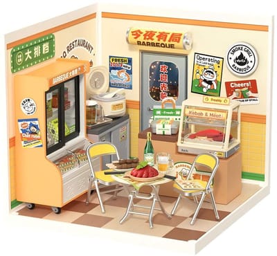 Robotime Night Out Food Stall - Rolife Super Store Series - DW022 - Modelbouw - Knutselen - Cadeautip - Miniatuur
