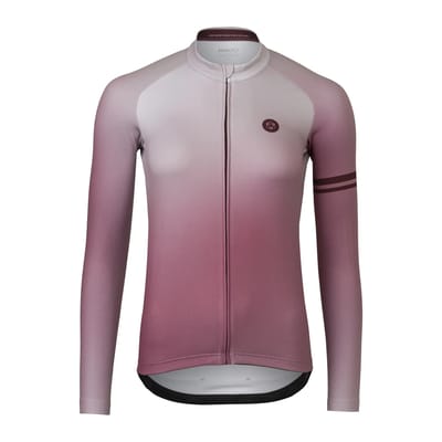 AGU Gradient Essential - Fietsshirt Lange Mouwen - Wielrenshirt - Dames - Roze - XS - Ademend Polyester - YKK Ritssluiting - 3 Achterzakken