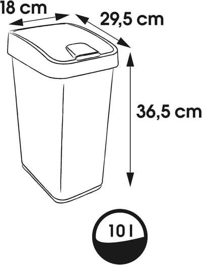 Premium Afvalbak met Flip-Deksel en Soft Touch - Magnetische 10L Afvalemmer in Nordic Green