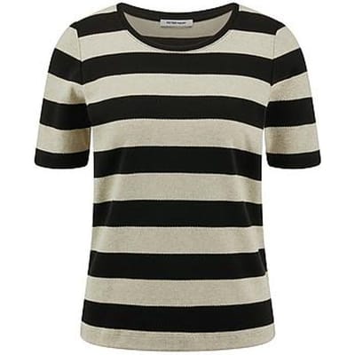 Shirt ronde hals Van Peter Hahn zwart
