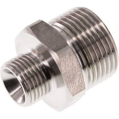 G 1'' x G 1/2'' RVS Borstnippel 40 Bar - FL2S-M-ST-100G-012G