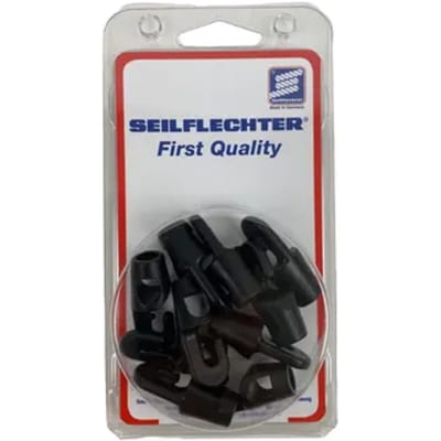Seilflechter Gepatenteerde Haken Voor Elastiek – 4 Mm – Zwart (set Van 10)