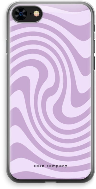 Case Company® - Hoesje geschikt voor iPhone 8 hoesje - Swirl Paars - Soft Cover Telefoonhoesje - Bescherming aan alle Kanten en Schermrand