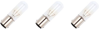 Signaallamp BA15D 6V 10W - 1666 mAh - 3 stuks - T16 Gloeilamp Ø16mm - 54mm - 2500K - Dimbaar
