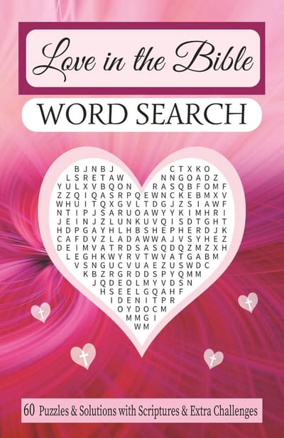 Woordzoeker Bijbel Liefde: Meer dan 60 Puzzels en Oplossingen met Schriftgedeelten