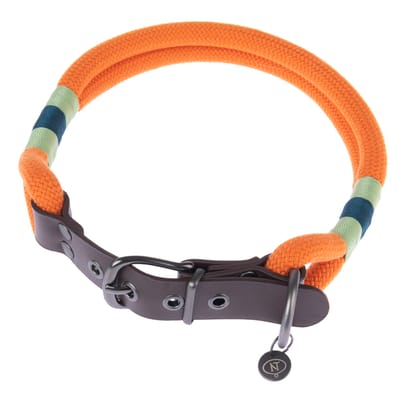 Nomad Tales Spirit Halsband, tangerine - Maat XS: 30 - 36 cm Halsomvang, B 30 mm