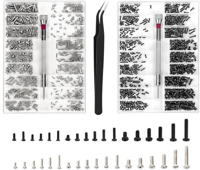 1000 Delige Mini Schroevenset M1.2 M1.4 M2 met Schroevendraaiers en Pincet voor Reparatie