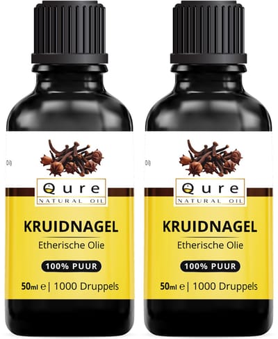 Kruidnagelolie 2x50ml | 100% Puur & Onbewerkt | Geurolie | Kruidnagelolie Etherische Olie voor Huid, Haar en Aromatherapie