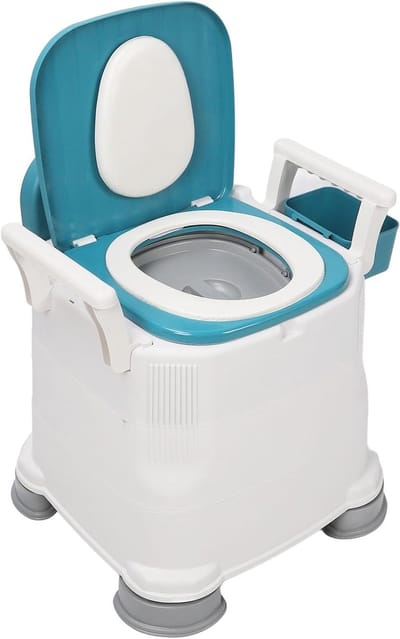 Draagbare en Verstelbare Toiletstoel met Afneembare Armleuning voor Ouderen, Opvouwbaar en Antislip, Ideaal voor Thuisgebruik en Reizen