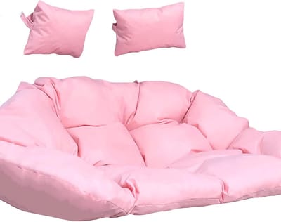 Hangstoel Kussen - Eierstoel Kussen - Ontspannen Buiten - Extra Dikke Vulling - 125x100cm - Roze