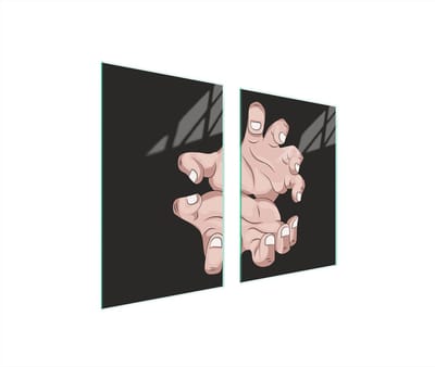 TMK ArtDeko - Glasbeschermingsplaat voor de Keuken - 65x52cm - Handen