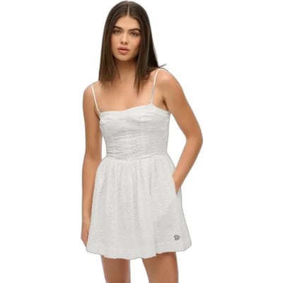 Superdry - Minicami-jurk met broderie - Dames - Jurken