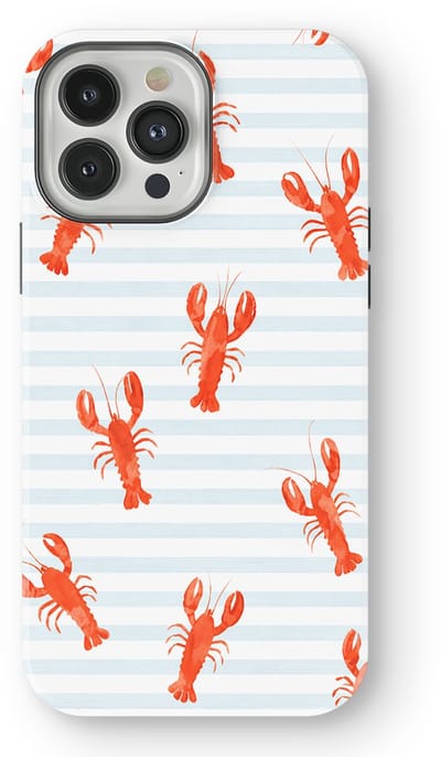 DripCase Hoesje geschikt voor iPhone 13 Pro | Happy Stripes Motief | Magnetisch Opladen | 2-in-1 Ontwerp | Vrolijke Backcover geschikt voor iPhone 13 Pro Lobster Lanes