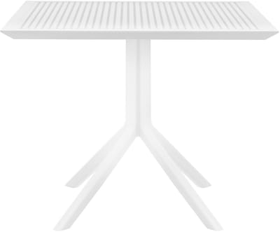 CLP Sky Tafel - eettafel - tuintafel - binnen en buiten - 80 x 80 cm - kunststof - wit