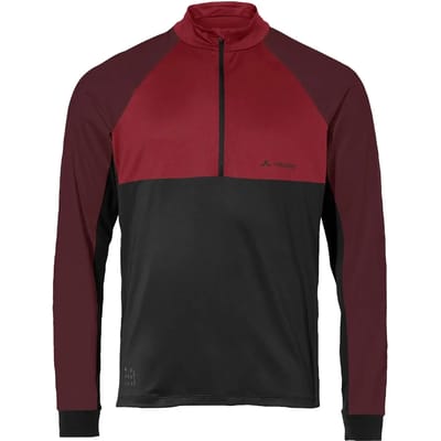Vaude Bike Qimsa Half Rits Lange Mouw T-shirt Paars M Man