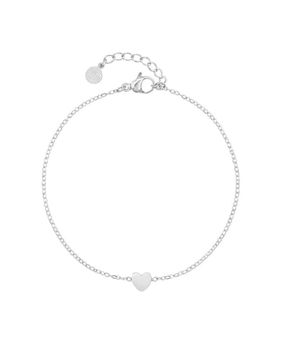 Mint15 Armband klein hartje - Zilverkleur RVS/Stainless Steel