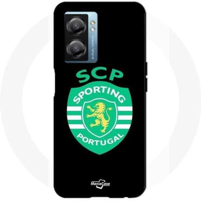 Oppo A77 5G hoesje scp sportieve portugal zwarte achtergrond