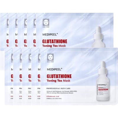 MEDIPEEL Glutathione Toning Tox Mask Verhelderend Glow Sheet Mask 25ml x 10 stuks