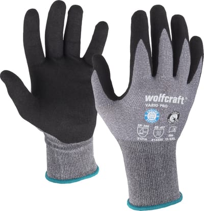 wolfcraft - Werkhandschoenen Maat XXL - Thermatech - Nitril - Maat 11 - 4985000
