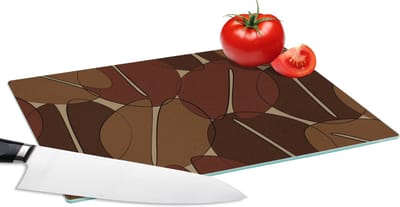 Glazen Snijplank - 28x20 - Koffiebonen - Patronen - Coffee - Snijplanken Glas