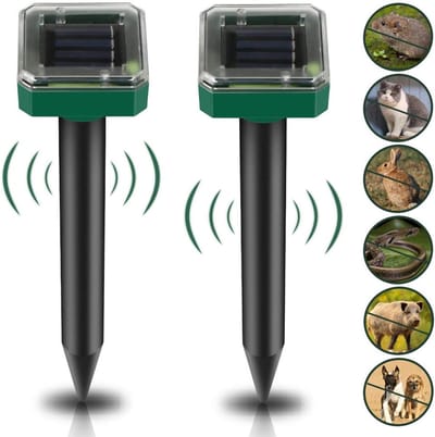 Allecto - Solar Mollenafschrikker - Ultrasoon - IP65 Waterdicht - Vole Afschrikmiddel - Dierenbestrijding - Effectieve Mollenbestrijding - Geschikt...