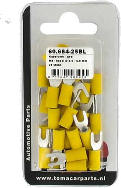 Kabelvork M4 25 stuks blister