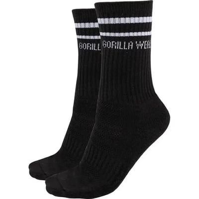 Gorilla Wear Crew Sokken 2-Pack - Zwart - EU 35-38