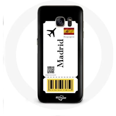 Hoesje - Samsung - Galaxy S7 - Vliegticket - Zwart - Hard - Bescherming