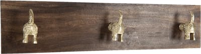 Clayre & Eef Wandkapstok 44x8x10 cm Bruin Hout