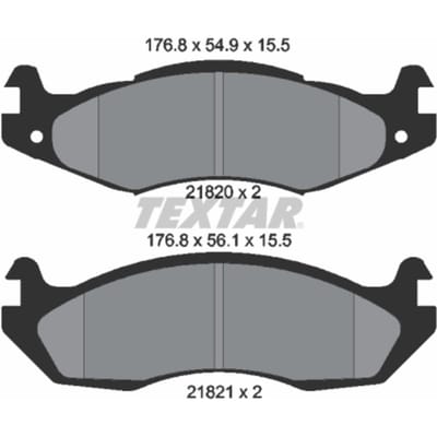 Remblokset TEXTAR 2182001, voor