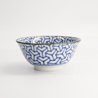 Tokyo Design Studio - Mixed Bowl - Blauw/Wit - 450 ml - 15 x 6,8 cm