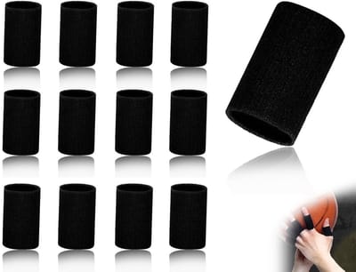 Set van 12 vingerbeschermers, elastische vingersteunen, vingerbandages voor optimale bescherming en herstel van vingers