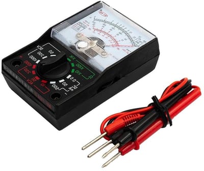 110A Analog Multimeter Tester with AC/DC Voltmeter Ammeter Ohmmeter, 1000V 250mA Capacity for Radio Experiments and Electrical Work