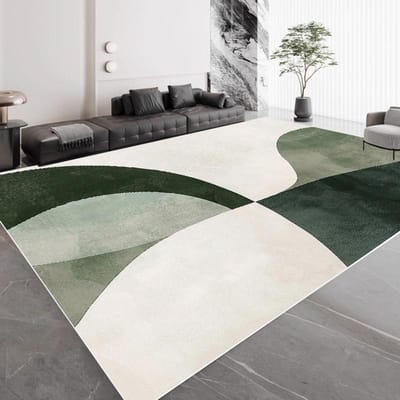 Licht Luxe Groen Geometrisch Groot Woonkamer Tapijt Modern Huisdecoratie Slaapkamer Kleden Zacht Antislip Lounge Sofa Vloermatten 80*120cm
