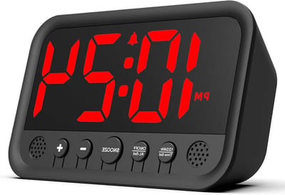 Digitale Wekker - Nachtklok - Wakker Worden - Instelbaar Volume - 1.5 Inch Cijfers - Rood