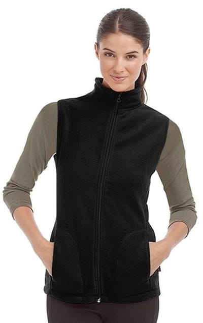 Fleece bodywarmer voor dames S Zwart