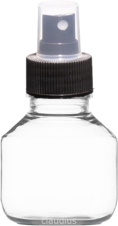 Lege Plastic Fles 50 ml PET transparant - met zwarte verstuiverdop - set van 10 stuks - Navulbaar - Leeg